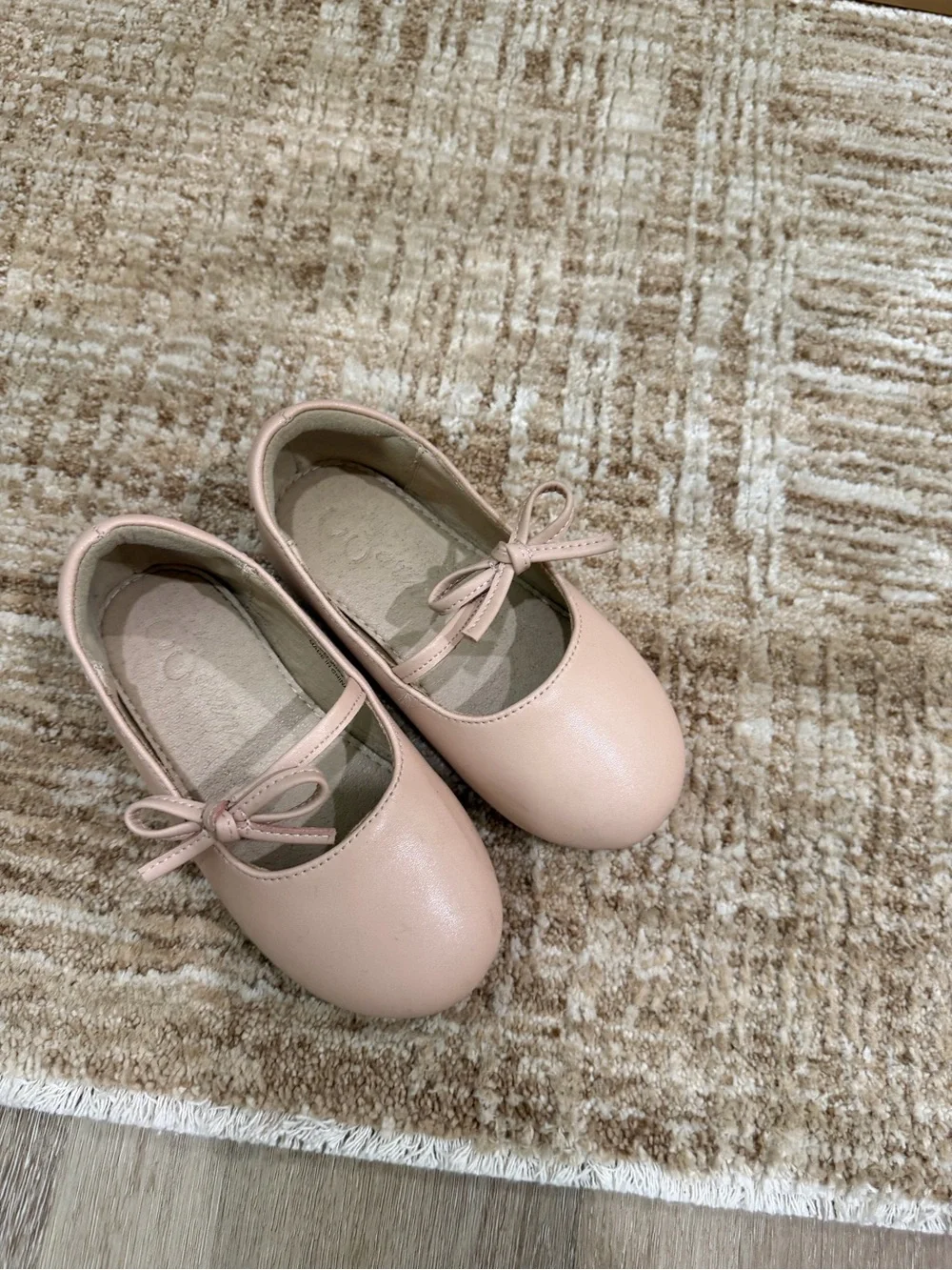 Girls' Pink Bow Mary Jane Kids Shoes